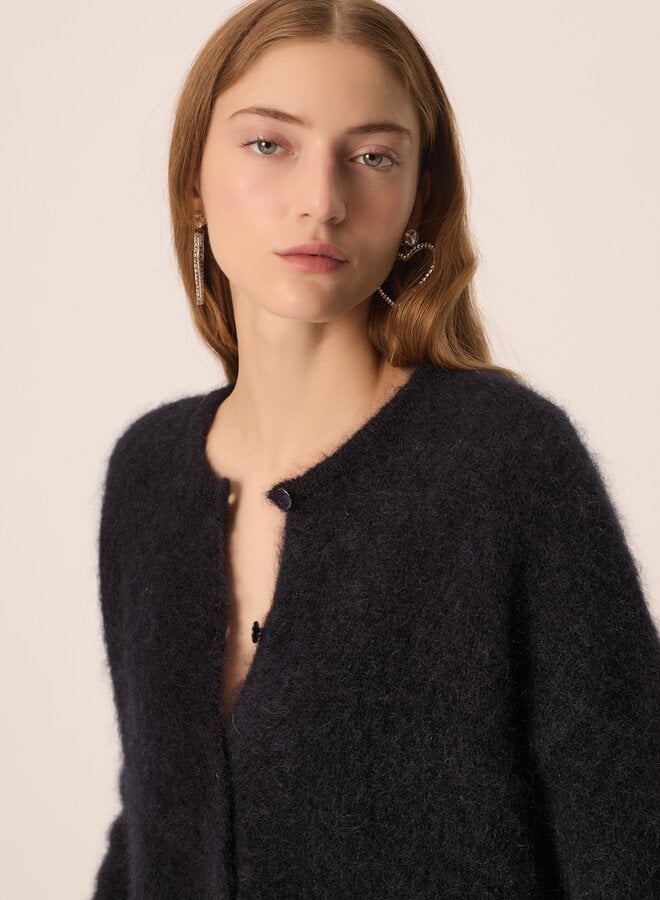 Cardigan Des Petits Hauts Bea moelleux bleu marine