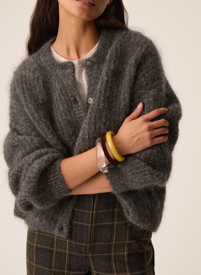 Cardigan Des Petits Alma moelleux gris anthracite