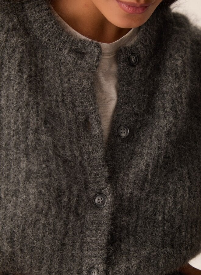 Cardigan Des Petits Alma moelleux gris anthracite