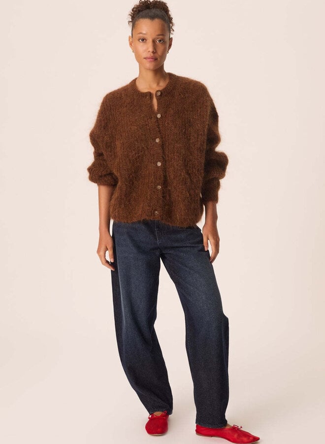Cardigan Des Petits Hauts Alma moelleux brun cognac chiné