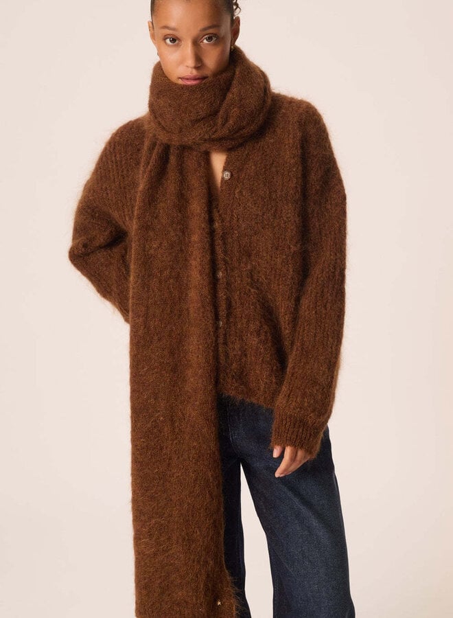 Cardigan Des Petits Hauts Alma moelleux brun cognac chiné