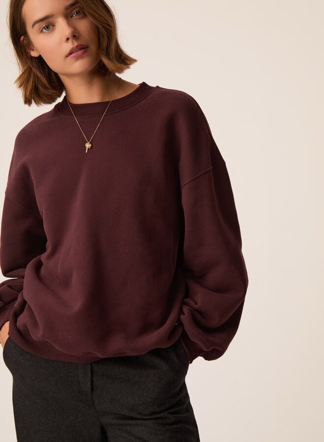 Chandail Des Petits Hauts Joeme molletonné prune