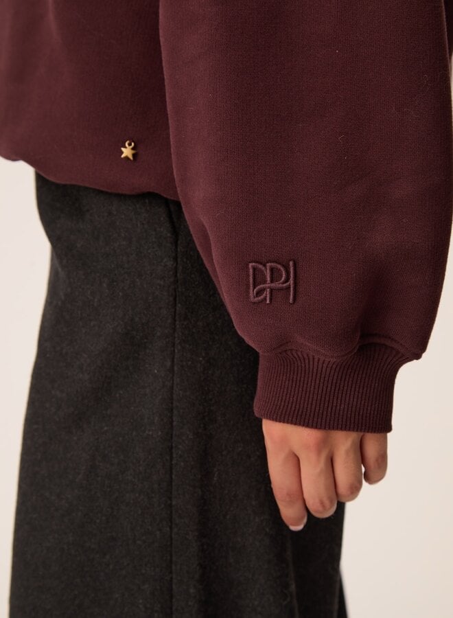 Chandail Des Petits Hauts Joeme molletonné prune