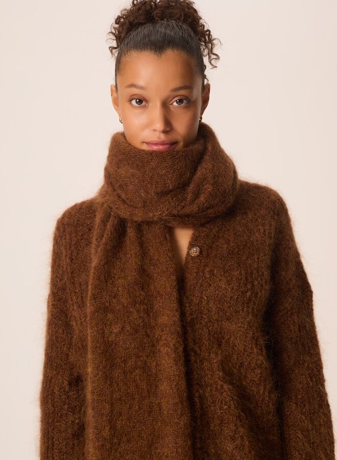 Foulard Des Petits Hauts Alouette moelleux cognac chiné