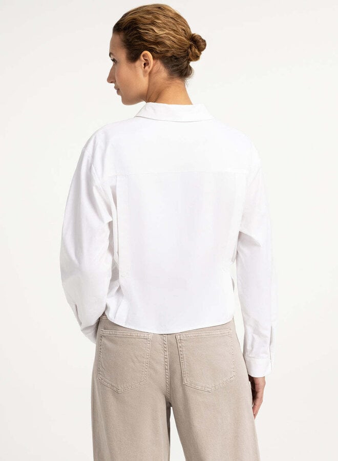 Chemise Yaya à col classique & pinces boutonnées blanche