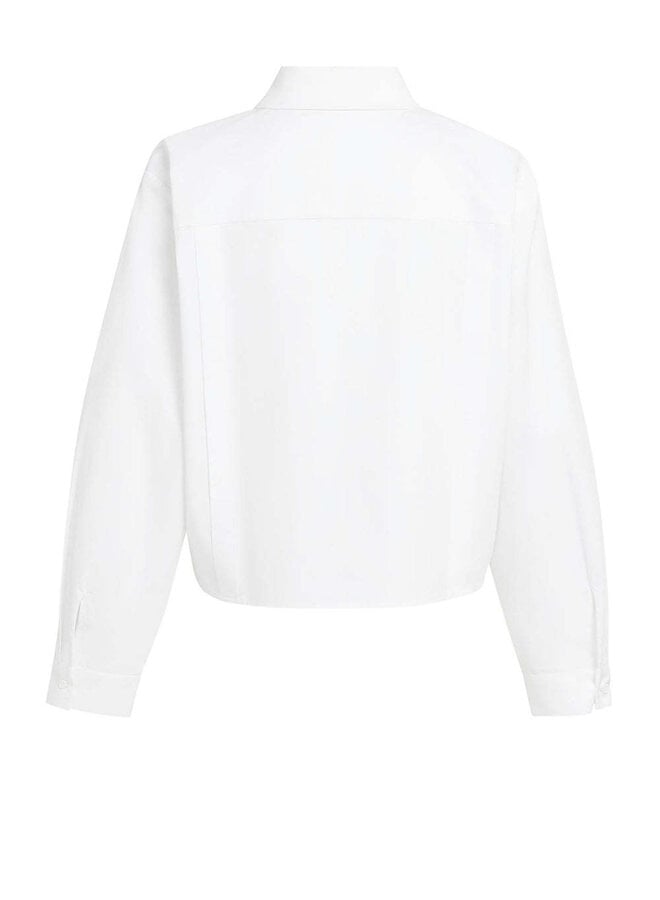 Chemise Yaya à col classique & pinces boutonnées blanche