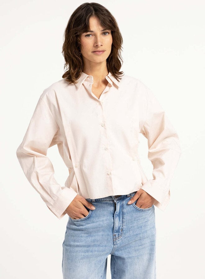 Chemise Yaya à col classique & pinces boutonnées rose pâle