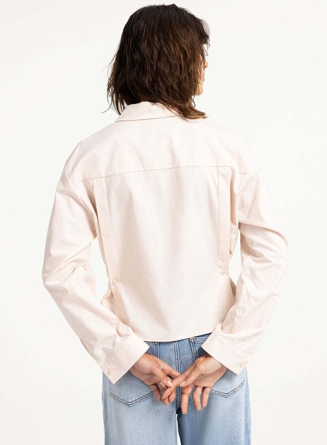 Chemise Yaya à col classique & pinces boutonnées rose pâle