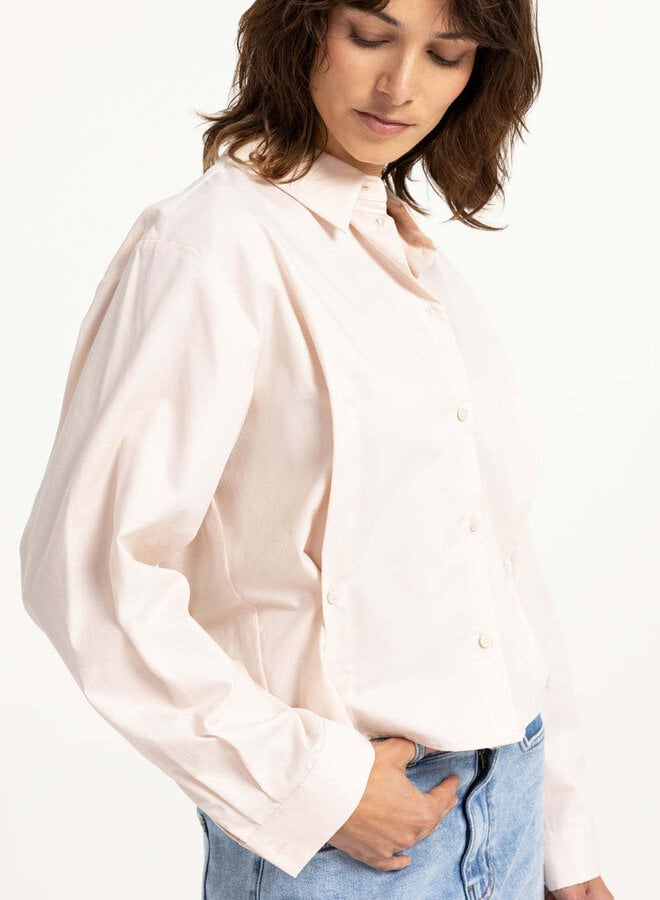 Chemise Yaya à col classique & pinces boutonnées rose pâle