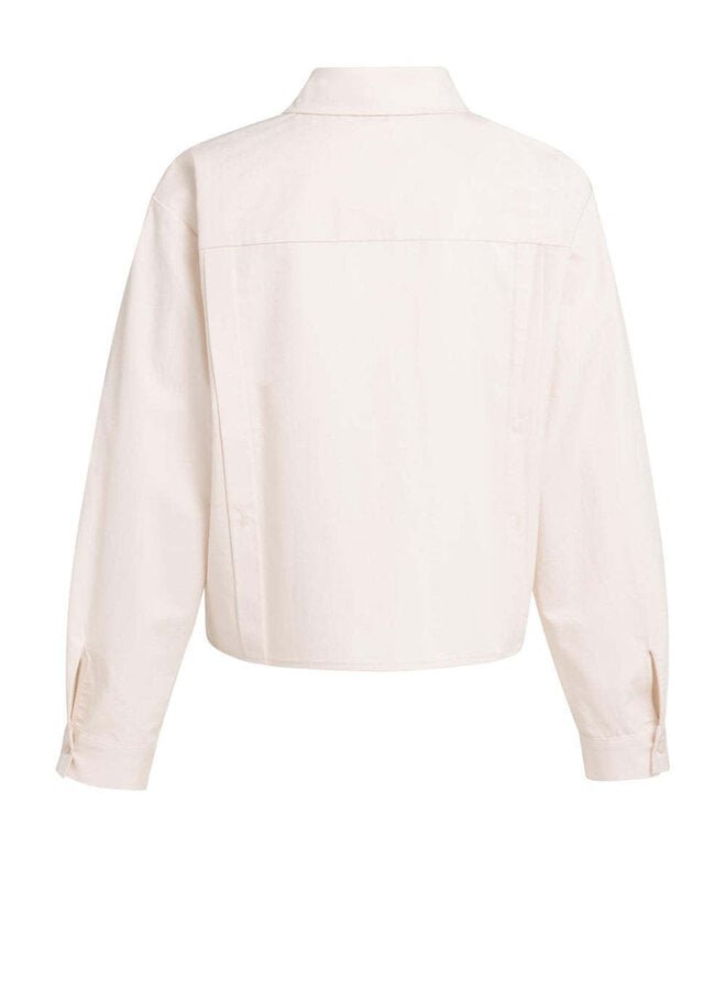 Chemise Yaya à col classique & pinces boutonnées rose pâle