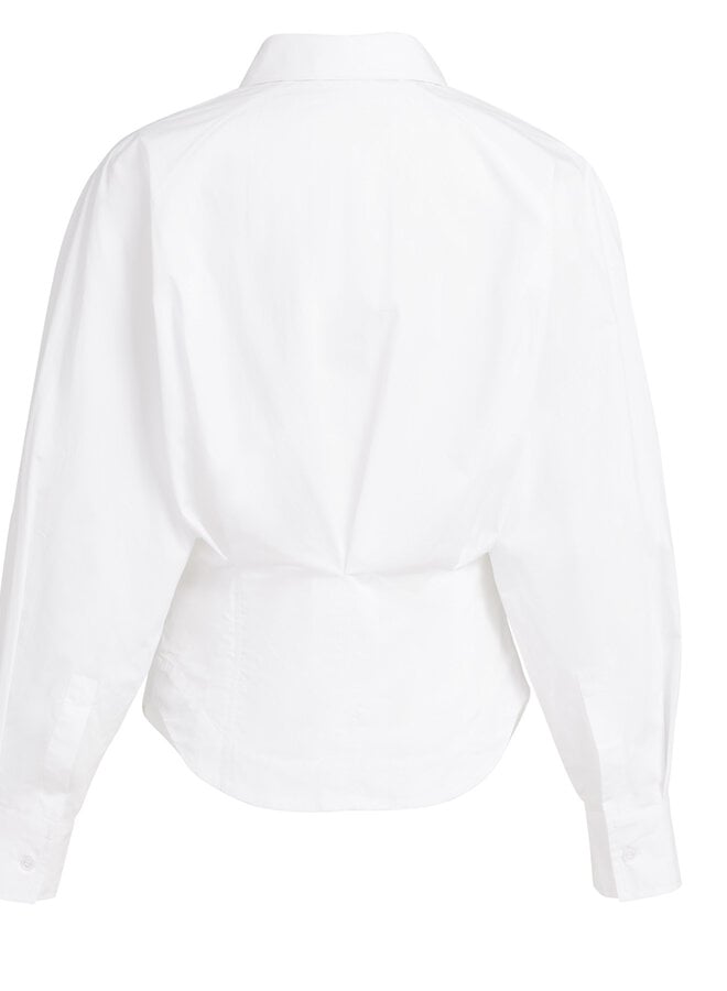 Chemise Yaya à col classique cintrée blanche