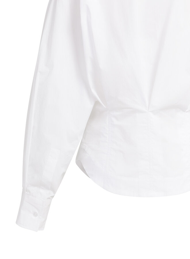 Chemise Yaya à col classique cintrée blanche