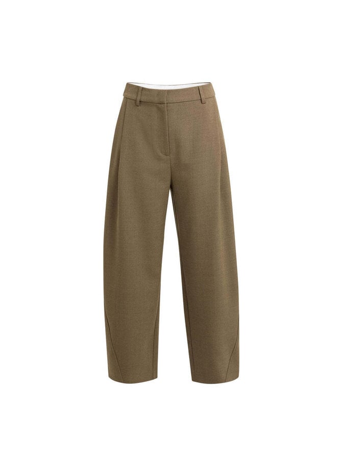 Pantalon Yaya à plis brun teak
