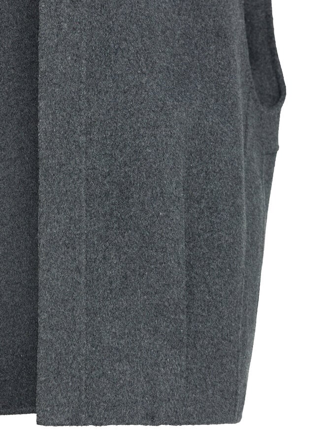 Veste Yaya surdimensionnée sans manches en lainage bleu marine