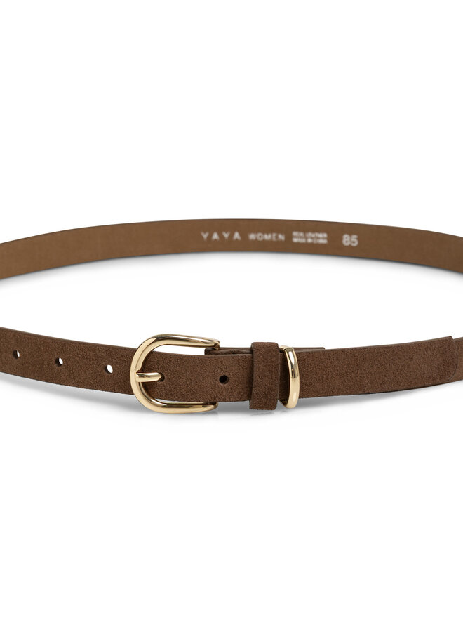 Ceinture étroite Yaya en suède tan