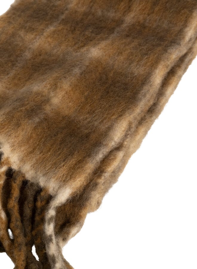Foulard Yaya chunky à carreaux bruns