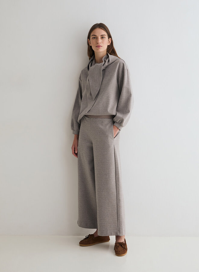 Chandail Yerse Svetlana en jersey avec foulard amovible gris argent
