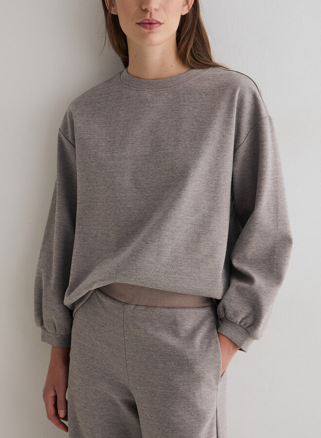 Chandail Yerse Svetlana en jersey avec foulard amovible gris argent