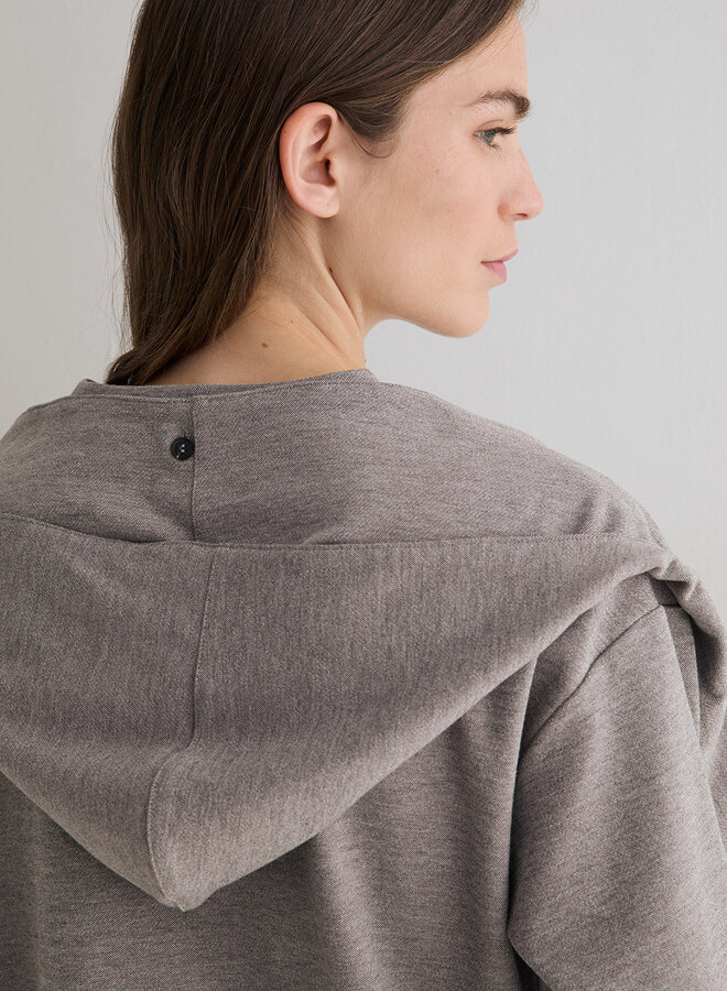 Chandail Yerse Svetlana en jersey avec foulard amovible gris argent