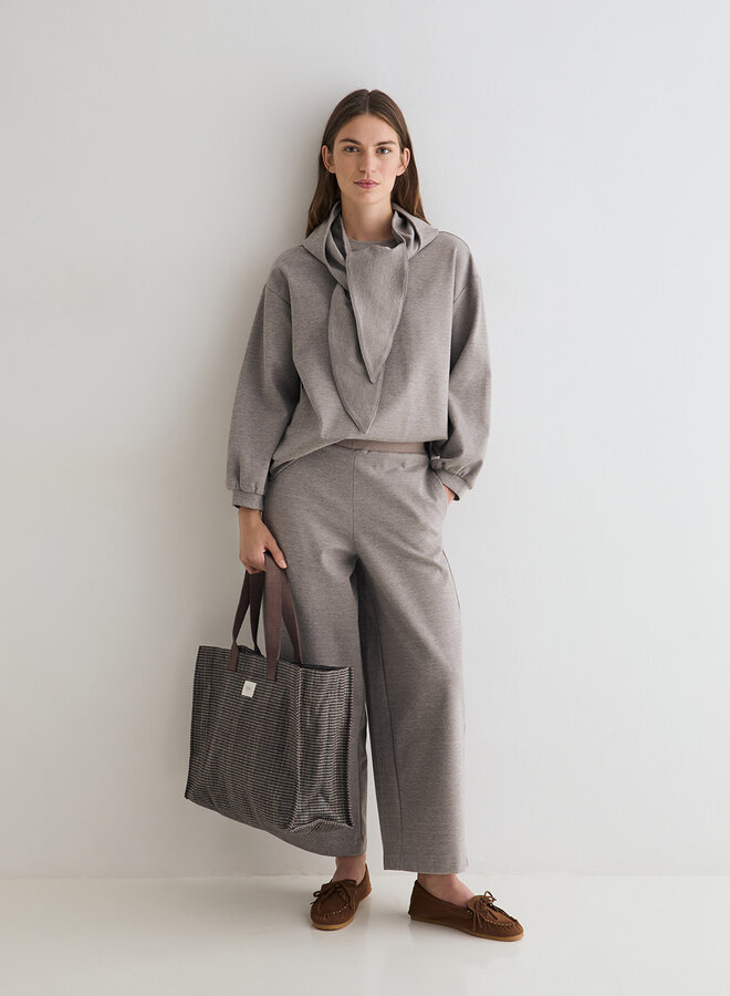 Chandail Yerse Svetlana en jersey avec foulard amovible gris argent