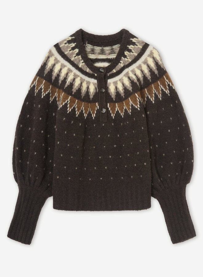 Tricot Yerse Greta norvégien brun multi