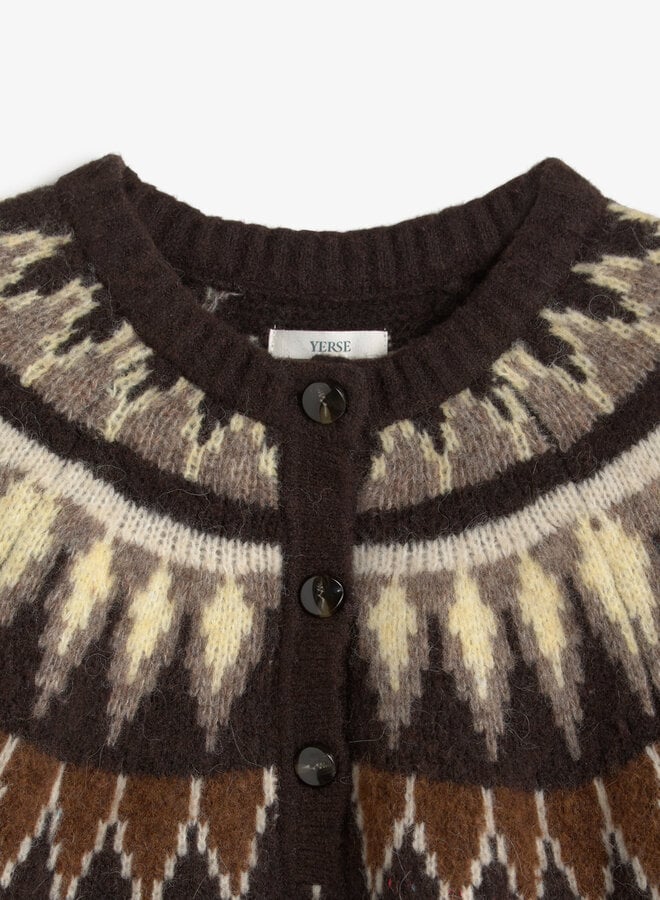 Tricot Yerse Greta norvégien brun multi