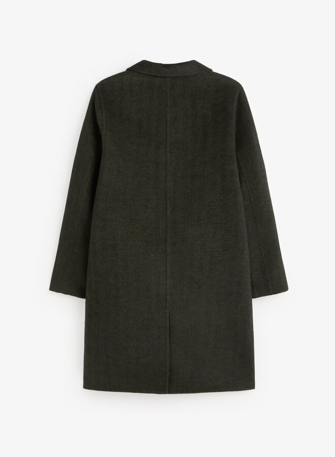 Manteau Yerse Carolina à chevrons verts & noirs