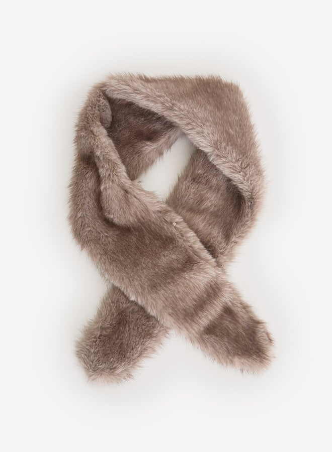 Foulard Yerse Twiggy en fausse fourrure naturel