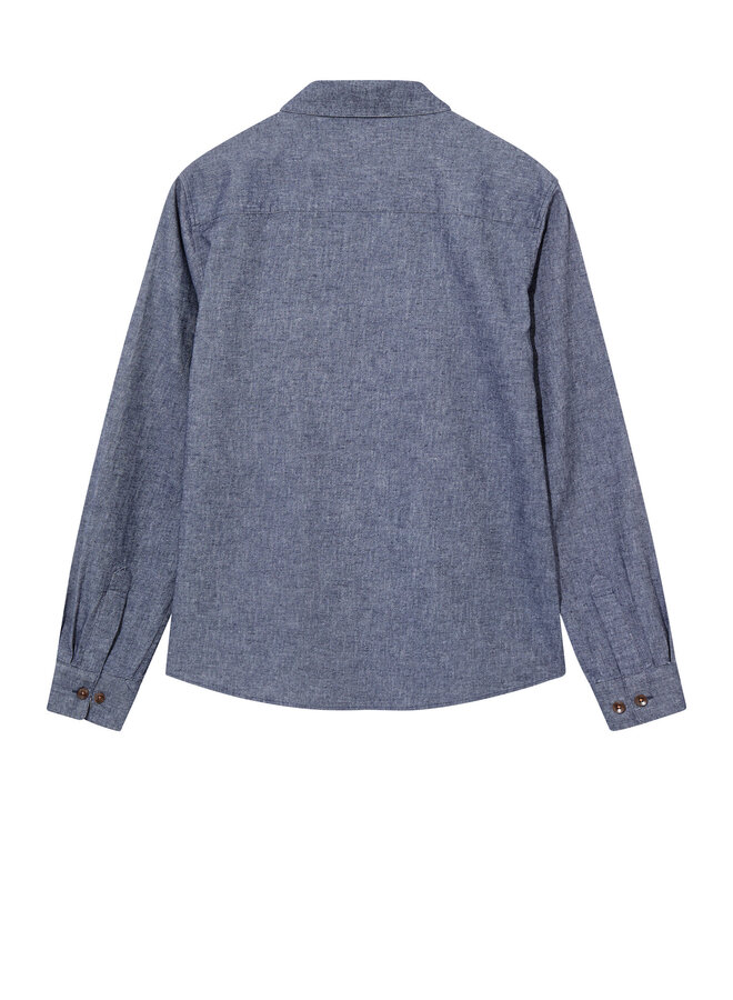 Surchemise Mos Mosh Gallery Norbert en denim bleu foncé