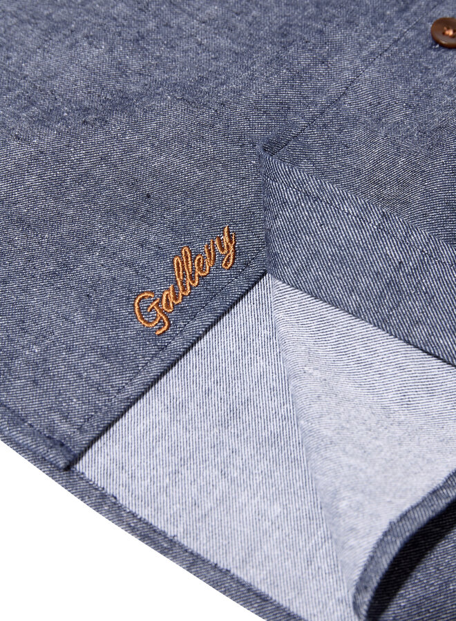 Surchemise Mos Mosh Gallery Norbert en denim bleu foncé