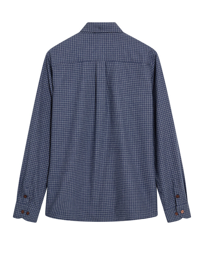 Chemise Mos Mosh Gallery Marco en flanelle bleu marine à carreaux