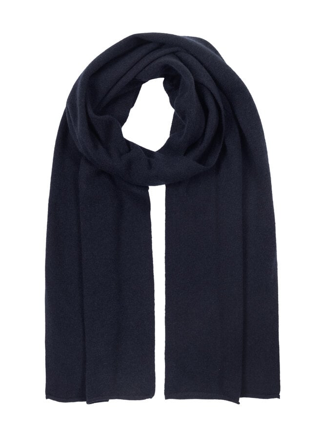 Foulard Echo en cachemire bleu marine