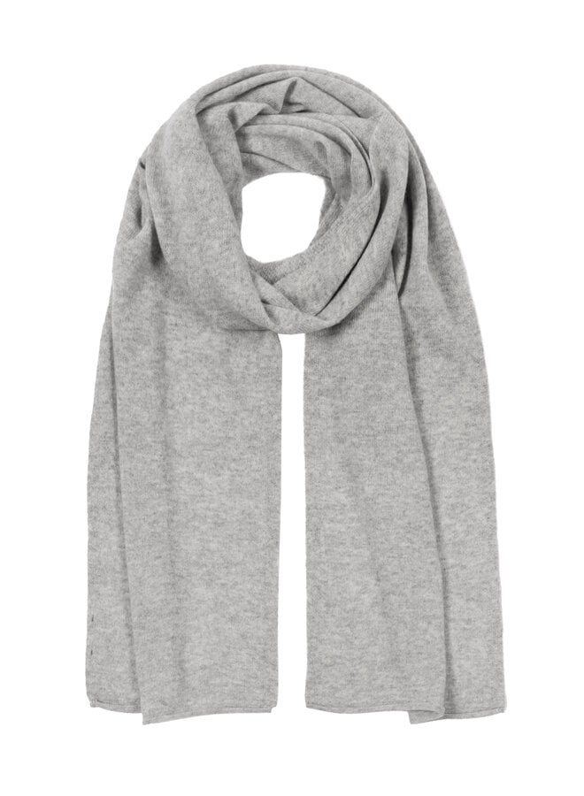Foulard Echo en cachemire gris pâle mélange