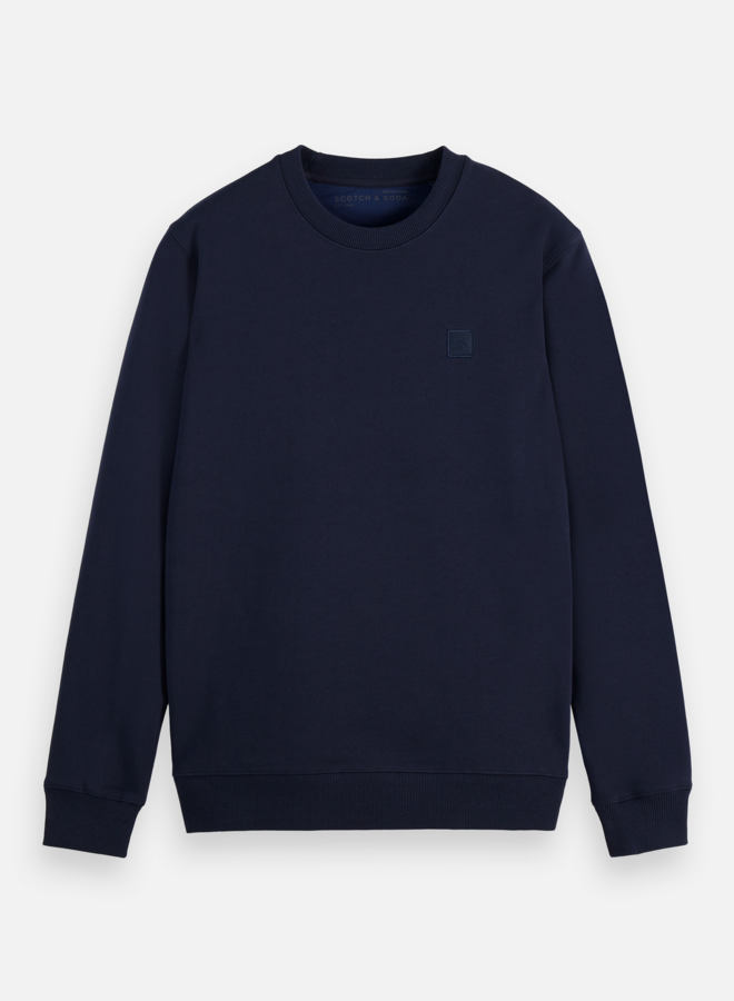 Chandail Scotch & Soda signature molletonné bleu marine