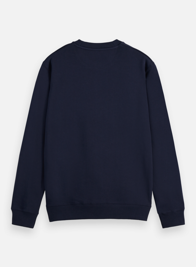 Chandail Scotch & Soda signature molletonné bleu marine