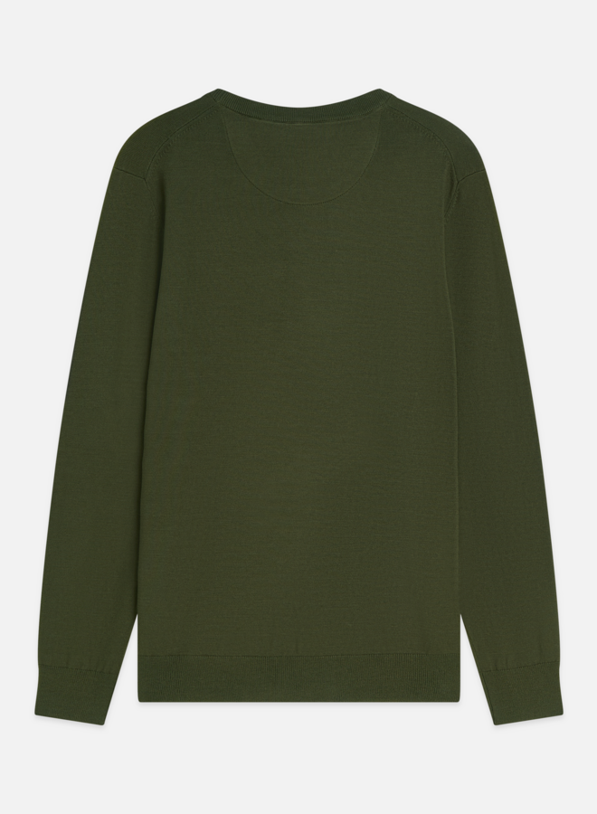 Tricot Scotch & Soda signature en viscose vert khaki