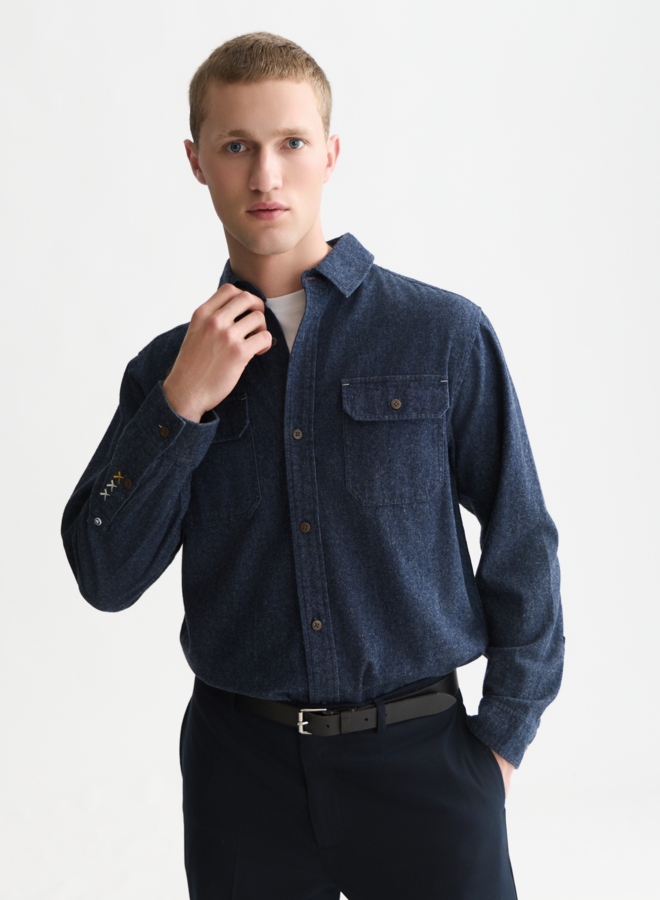Surchemise Scotch & Soda bleu foncé en denim