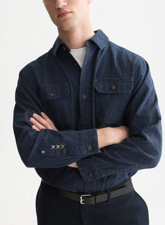 Surchemise Scotch & Soda bleu foncé en denim