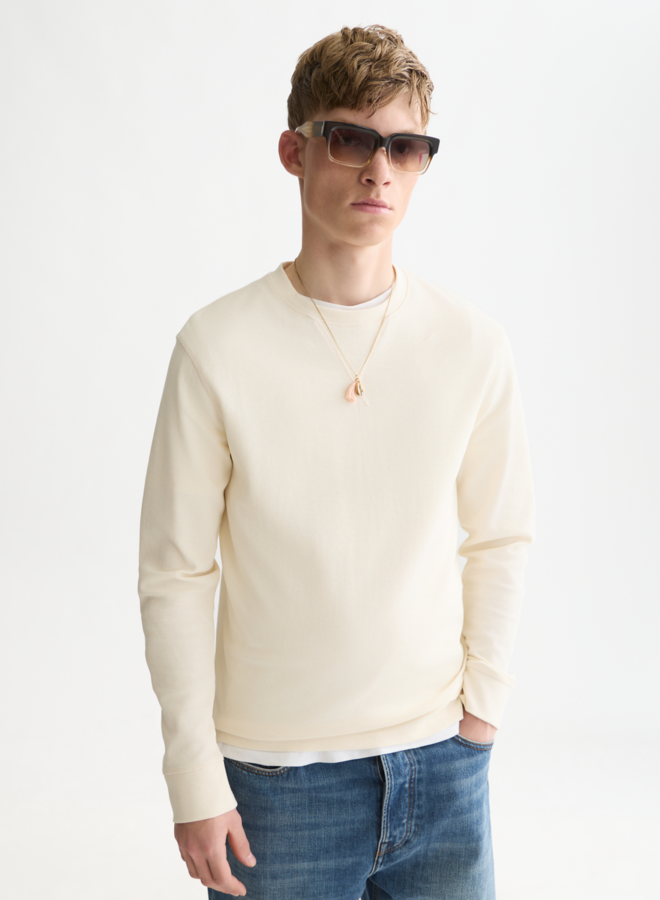 Chandail Scotch & Soda gaufré à manches longues écru