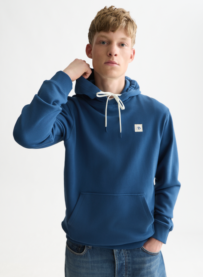 Chandail Scotch & Soda molletonné à capuche signature bleu denim