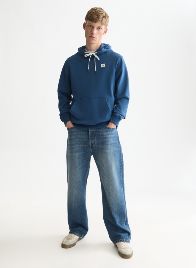 Chandail Scotch & Soda molletonné à capuche signature bleu denim