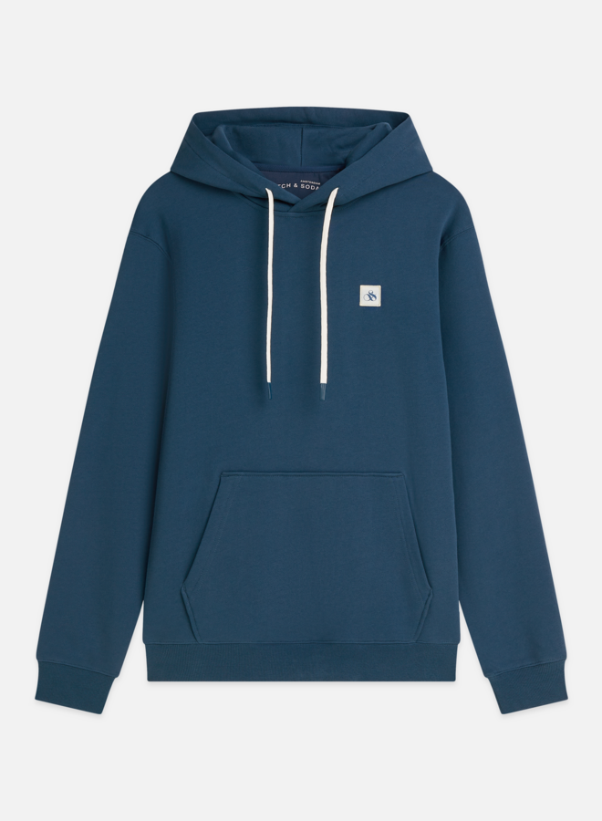 Chandail Scotch & Soda molletonné à capuche signature bleu denim