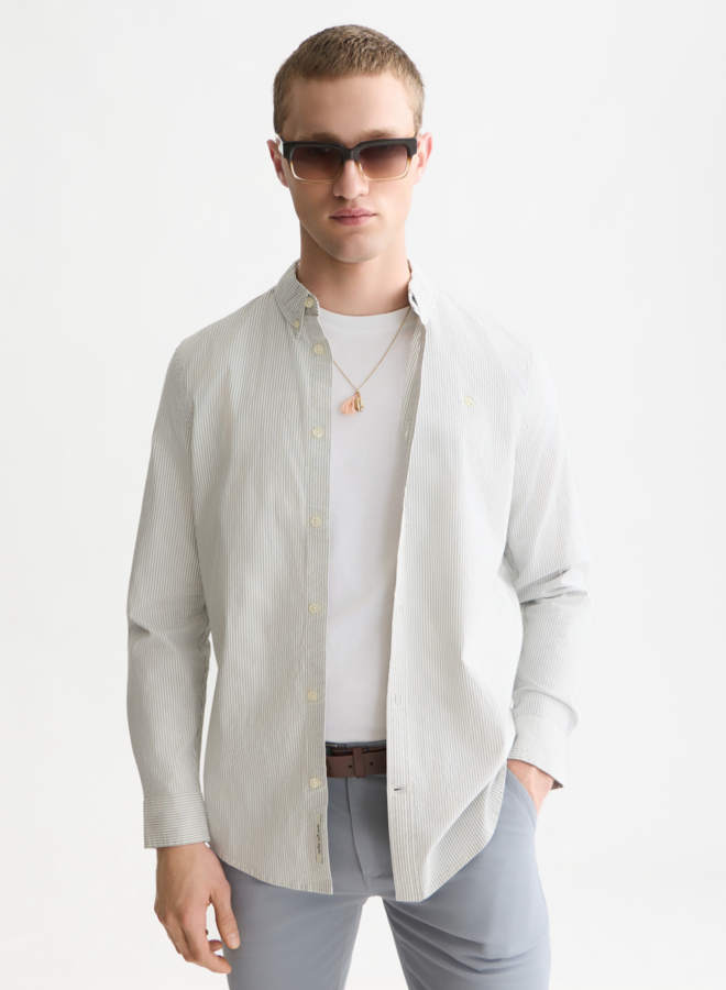 Chemise Scotch & Soda Oxford rayée bleue & écrue