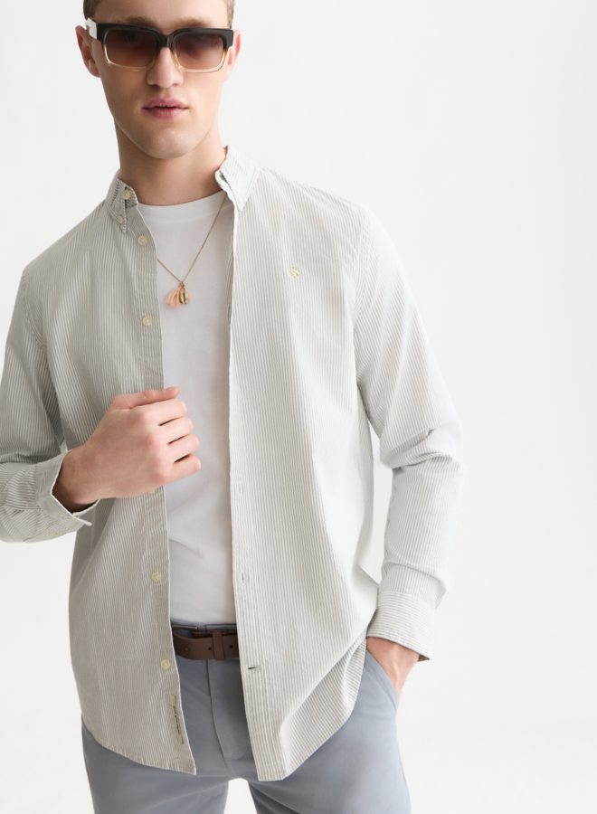 Chemise Scotch & Soda Oxford rayée bleue & écrue