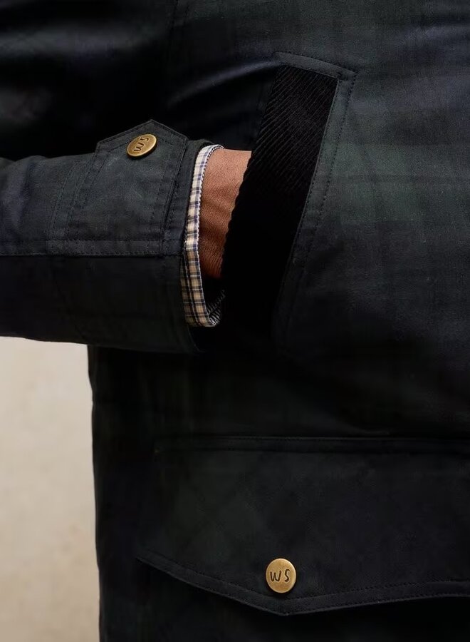 Manteau White Stuff Filey à carreaux « Black Watch » noirs & verts