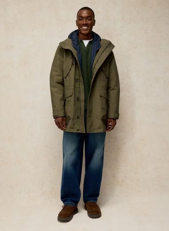 Manteau White Stuff Elland 3 dans 1 vert khaki