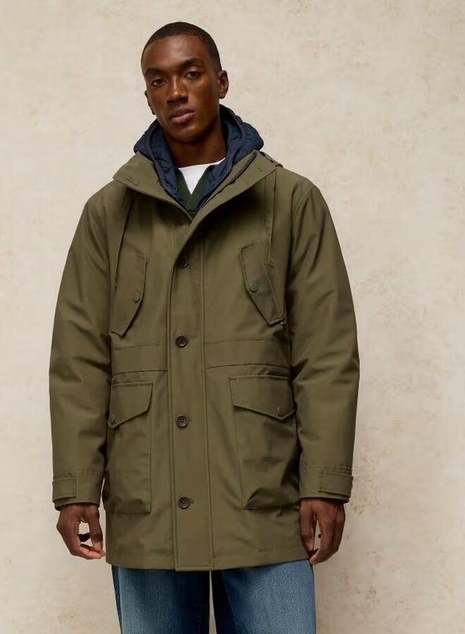 Manteau White Stuff Elland 3 dans 1 vert khaki