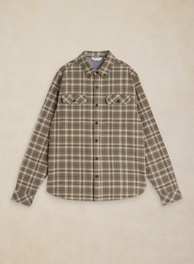 Chemise White Stuff Heywood à carreaux vert khaki & bleu marine