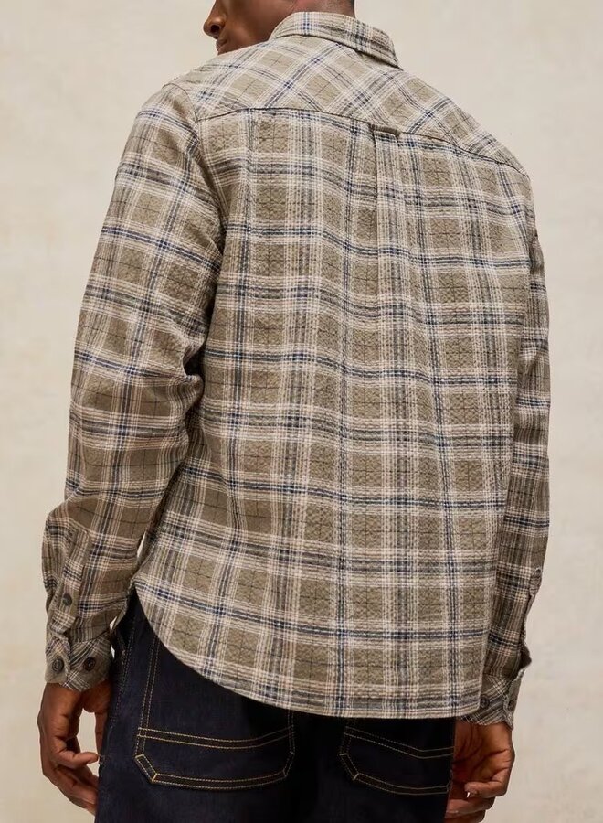 Chemise White Stuff Heywood à carreaux vert khaki & bleu marine