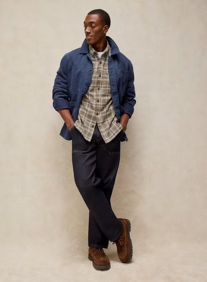 Chemise White Stuff Heywood à carreaux vert khaki & bleu marine